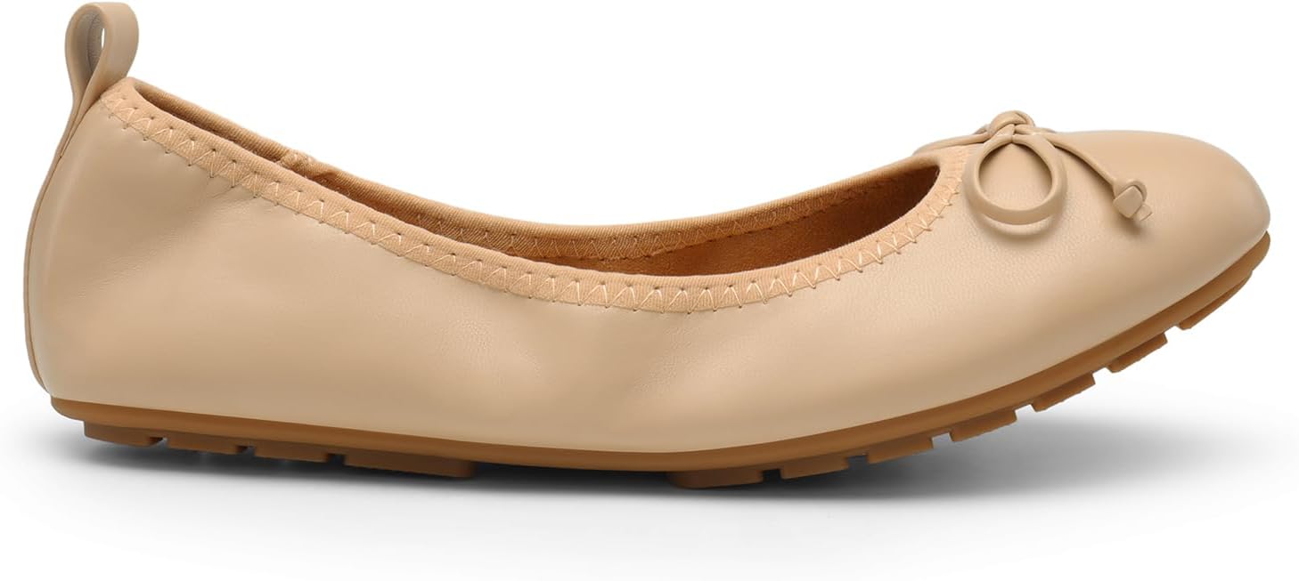 womens flats foldable ballet flats for women bowknot round toe comfort light weight slip on dress shoes