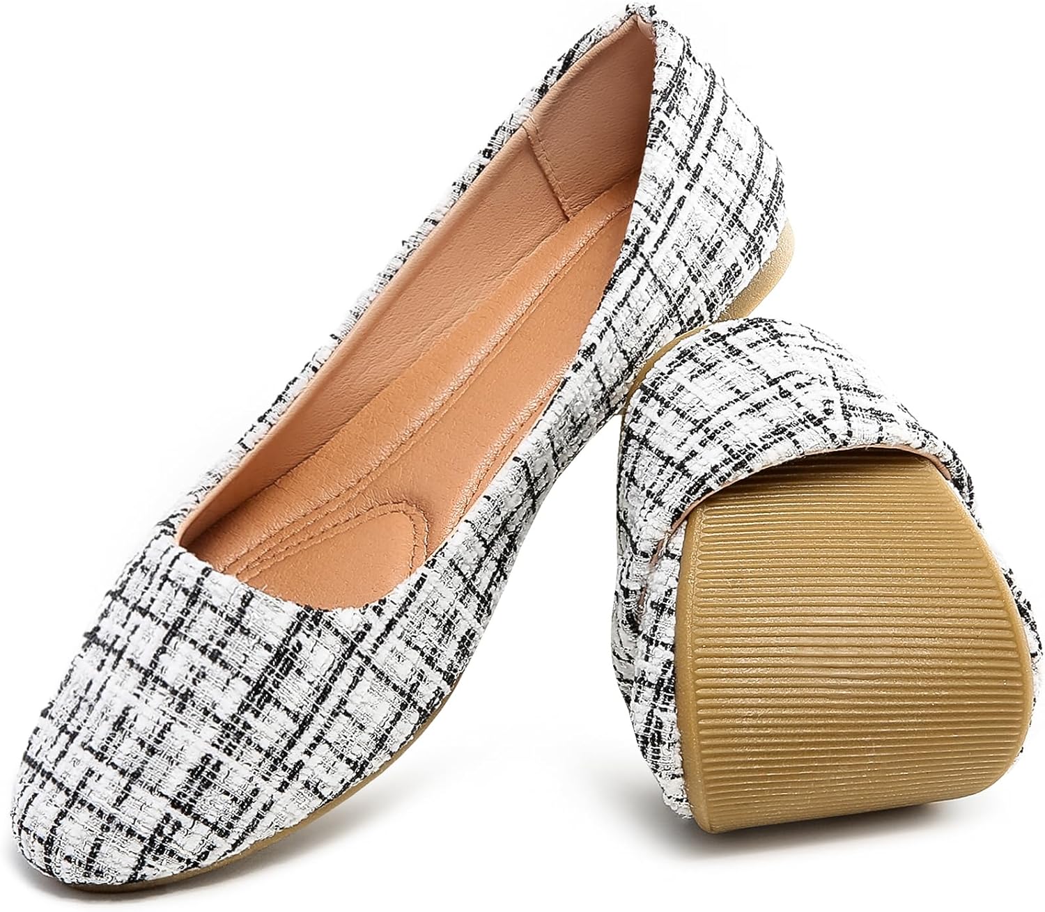 womens round toe flats shoes ballet flats dressy comfortable white green flats for women