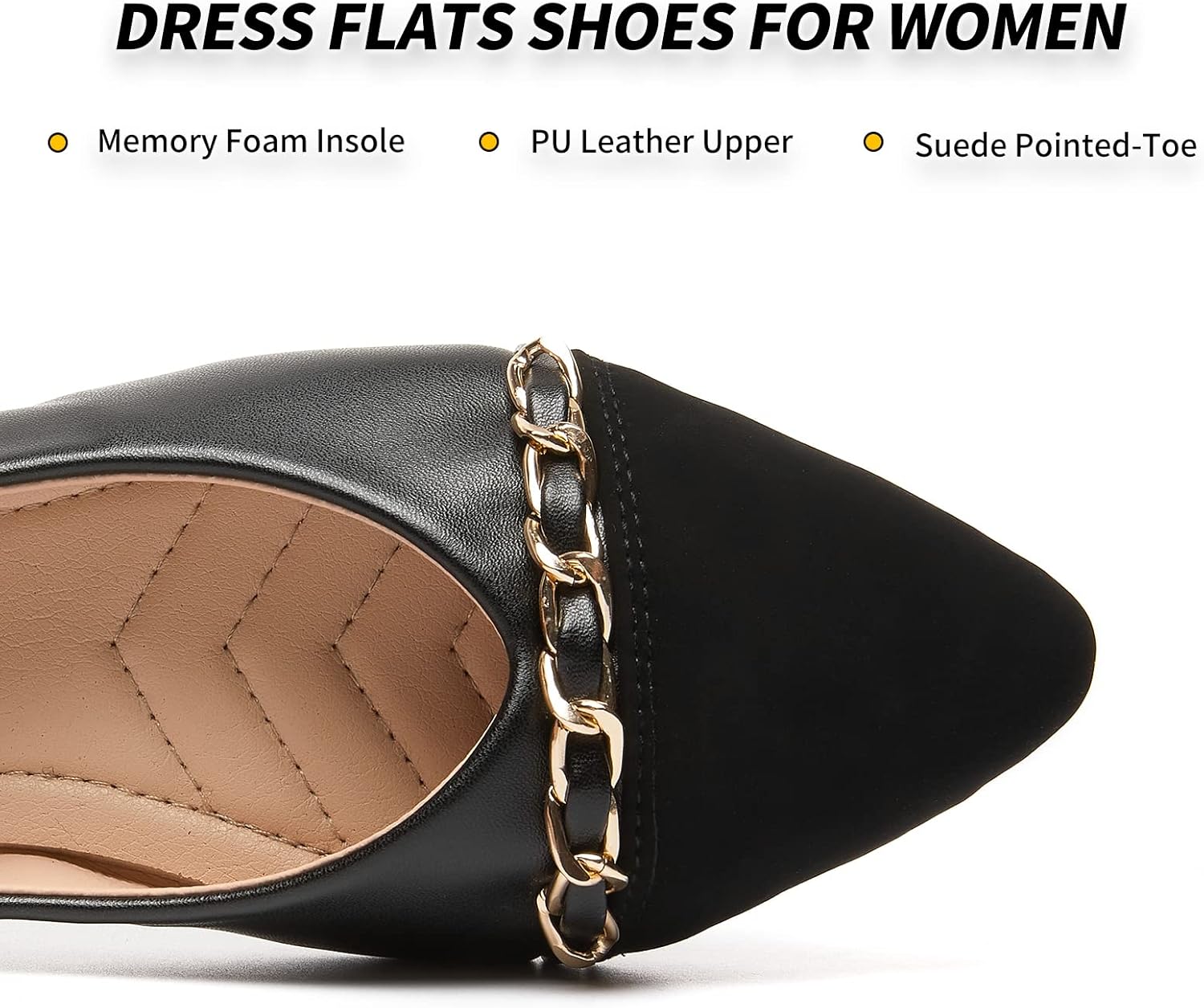 womens black flats shoeswhite dress shoes for womencrimping faux suede ballet flats comfortable