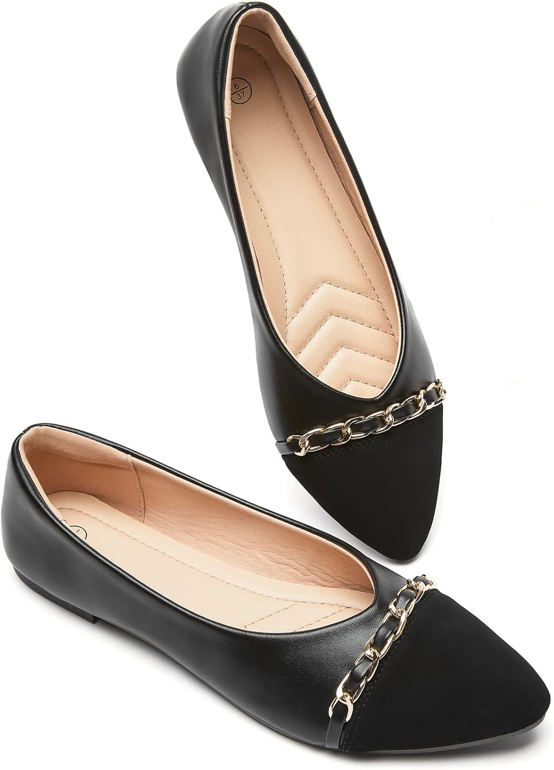 womens black flats shoeswhite dress shoes for womencrimping faux suede ballet flats comfortable